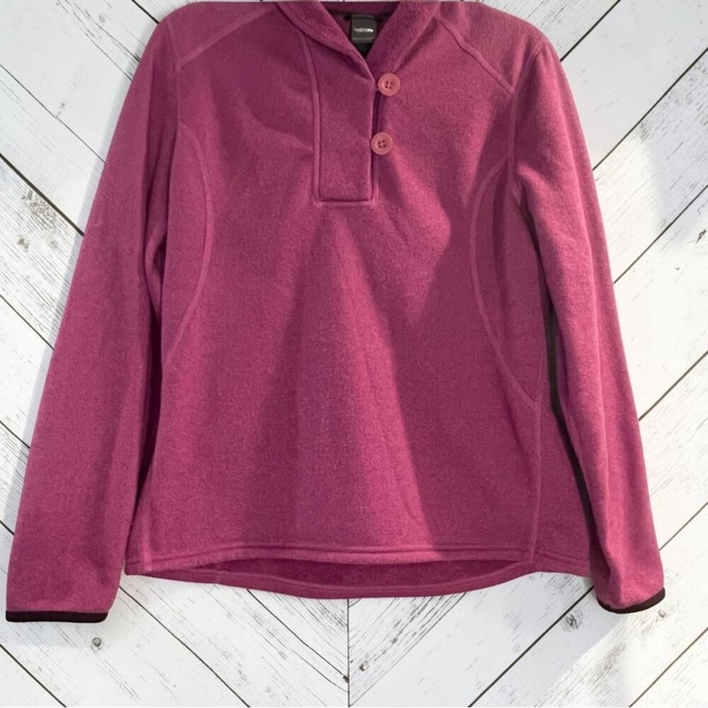 The North Face Sweater Fleece Henley Pullover Women's Large Purple
